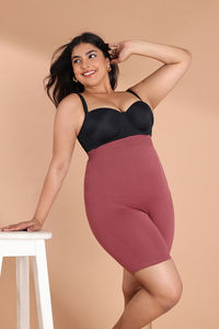 Zivame All Day Seamless Highwaist Thigh Shaper - Wild Ginger — thumbnail 1